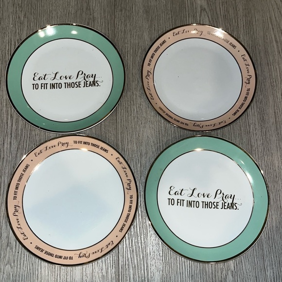 The Inspired Table plate collection “Eat Love Pray….TO FIT INTO THOSE JEANS.” - Picture 1 of 7